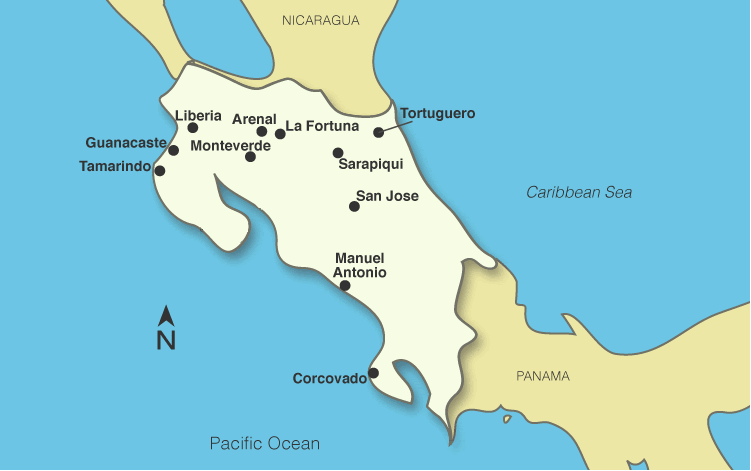 Costa Rica Map